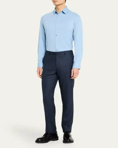 Giorgio Armani Men's Flex Tortona Cotton Jersey Sport Shirt | Thumbnail 2