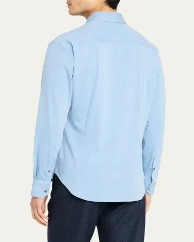 Giorgio Armani Men's Flex Tortona Cotton Jersey Sport Shirt | Thumbnail 3