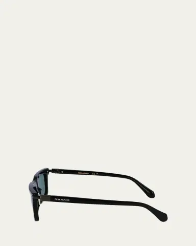 Ferragamo Men's Prisma Modified Acetate Rectangle Sunglasses, 53mm | Thumbnail 4 Ferragamo Men's Prisma Modified Acetate Rectangle Sunglasses, 53mm | Thumbnail 4