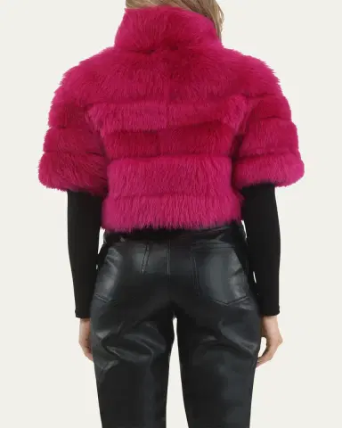 Gorski Reversible Merinillo Shearling Lamb Bolero | Thumbnail 3 Gorski Reversible Merinillo Shearling Lamb Bolero | Thumbnail 3