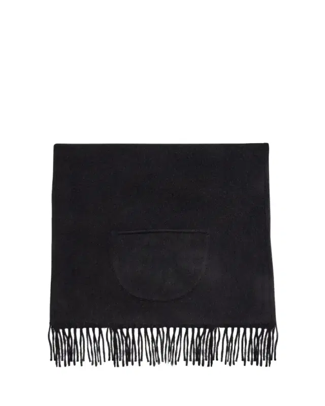 Alonpi Cashmere Fringe Trim Pocket Scarf