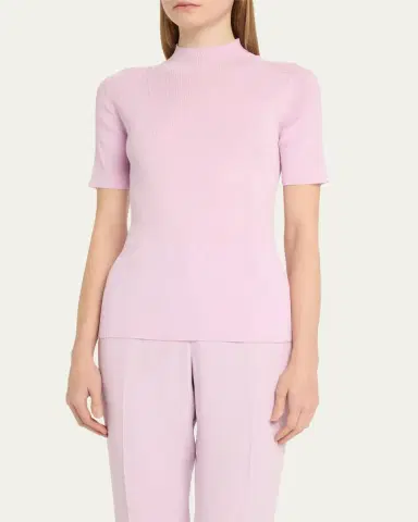 Lafayette 148 New York Ribbed Mock-Neck Sweater | Thumbnail 12