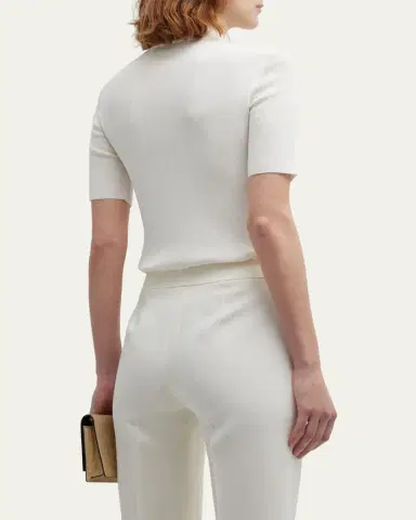 Lafayette 148 New York Ribbed Mock-Neck Sweater | Thumbnail 7