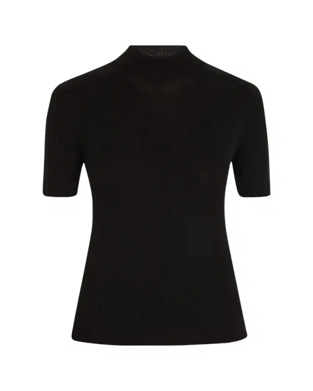 Lafayette 148 New York Ribbed Mock-Neck Sweater