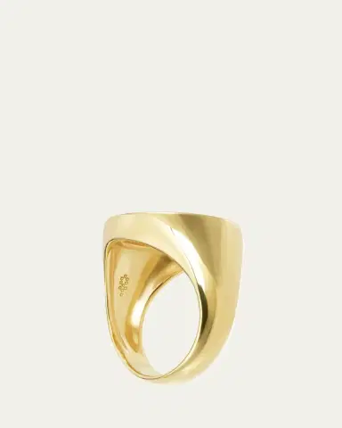 Procaccia Jewelry 18K Gold Hebrew ZADI Initial Signet Ring | Thumbnail 3