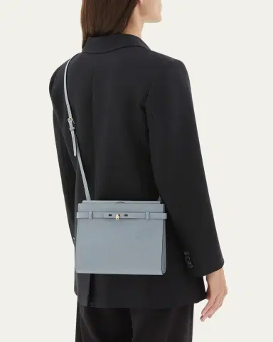 Valextra B-Tracollina Leather Shoulder Bag | Thumbnail 6 Valextra B-Tracollina Leather Shoulder Bag | Thumbnail 6