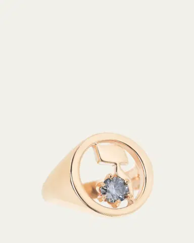 Procaccia Jewelry 18K Gold Hebrew ZAYN Initial Signet Ring | Thumbnail 4 Procaccia Jewelry 18K Gold Hebrew ZAYN Initial Signet Ring | Thumbnail 4