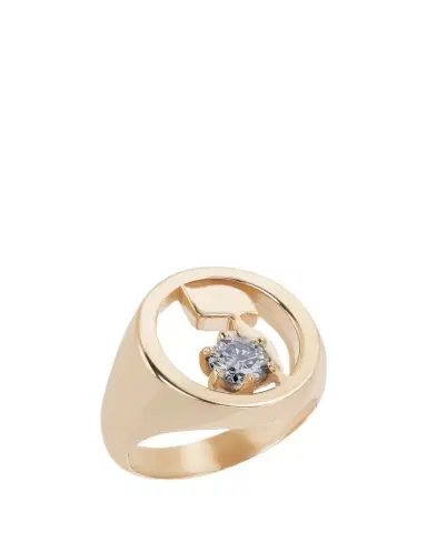 Procaccia Jewelry 18K Gold Hebrew ZAYN Initial Signet Ring | Thumbnail 1 Procaccia Jewelry 18K Gold Hebrew ZAYN Initial Signet Ring | Thumbnail 1
