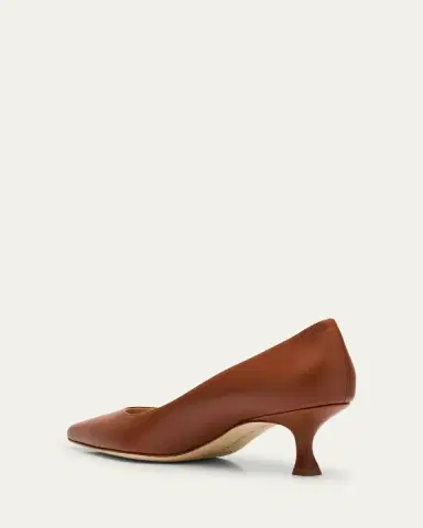 Manolo Blahnik Srila Leather Low Pumps | Thumbnail 4