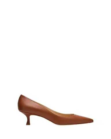 Manolo Blahnik Srila Leather Low Pumps | Thumbnail 1