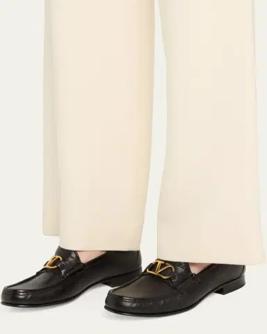 Valentino Garavani VLogo Medallion Leather Loafers | Thumbnail 2