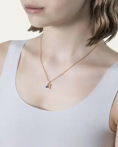 Procaccia Jewelry 18K Gold Hebrew ZADI Initial Necklace | Thumbnail 2