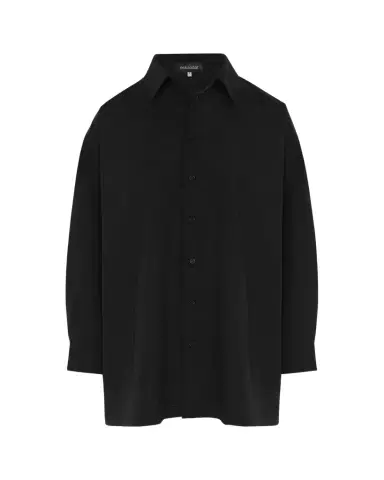 Eskandar Slim A-line Back Pleat Shirt With Collar (Long Plus Length) | Thumbnail 1