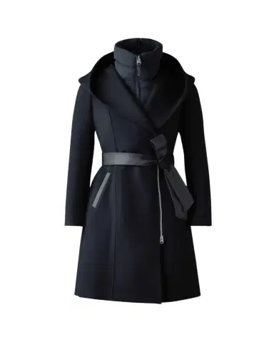 Mackage Shia 2-in-1 Double-Face Wool Coat with Removable Bib | Thumbnail 1 Mackage Shia 2-in-1 Double-Face Wool Coat with Removable Bib | Thumbnail 1