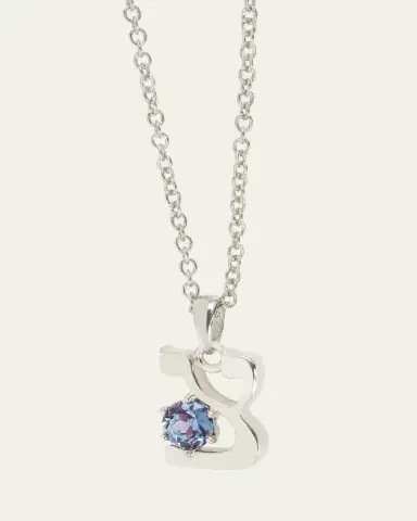 Procaccia Jewelry 18K Gold Hebrew ZADI Initial Necklace | Thumbnail 3
