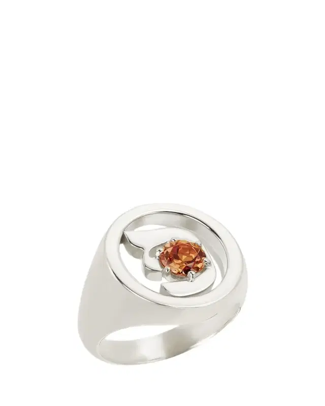Procaccia Jewelry 18K Gold Hebrew PEH Initial Signet Ring