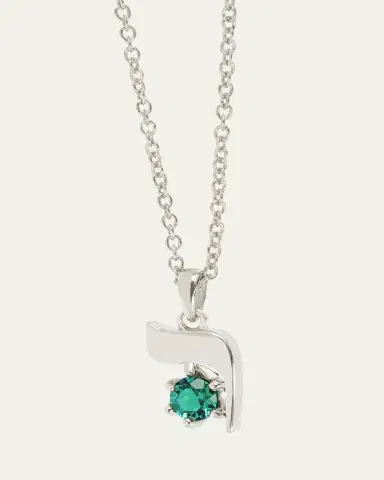 Procaccia Jewelry 18K Gold Hebrew RESH Initial Necklace | Thumbnail 3 Procaccia Jewelry 18K Gold Hebrew RESH Initial Necklace | Thumbnail 3