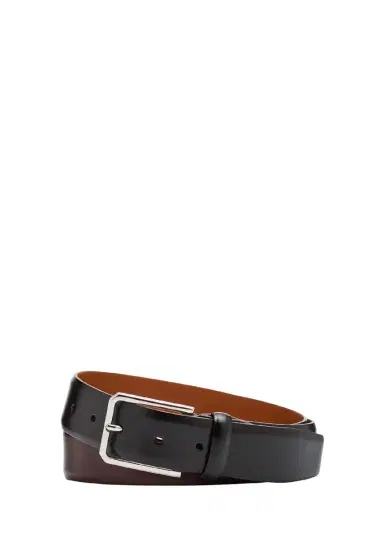 Santoni Men's Smooth Calfskin Belt | Thumbnail 3