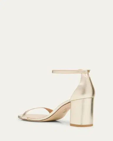 Stuart Weitzman Nudist II Leather Ankle-Strap Sandals | Thumbnail 4