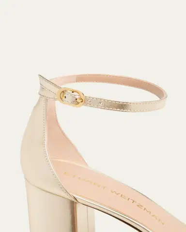 Stuart Weitzman Nudist II Leather Ankle-Strap Sandals | Thumbnail 5