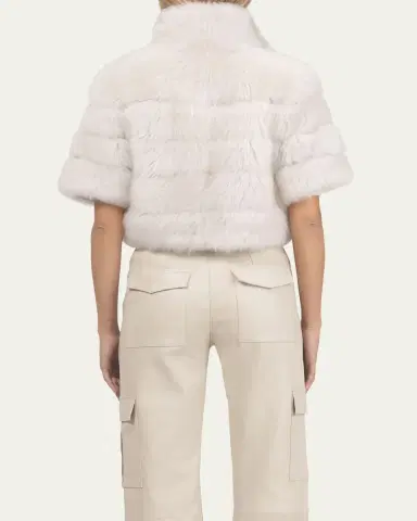 Gorski Reversible Merinillo Shearling Lamb Bolero | Thumbnail 3 Gorski Reversible Merinillo Shearling Lamb Bolero | Thumbnail 3