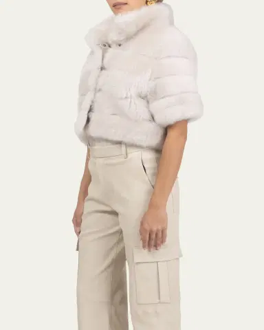 Gorski Reversible Merinillo Shearling Lamb Bolero | Thumbnail 4 Gorski Reversible Merinillo Shearling Lamb Bolero | Thumbnail 4