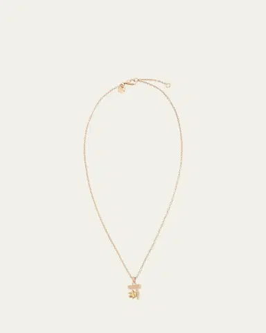 Procaccia Jewelry 18K Gold Hebrew DALET Yellow Sapphire Initial Necklace, 18"L | Thumbnail 6 Procaccia Jewelry 18K Gold Hebrew DALET Yellow Sapphire Initial Necklace, 18"L | Thumbnail 6