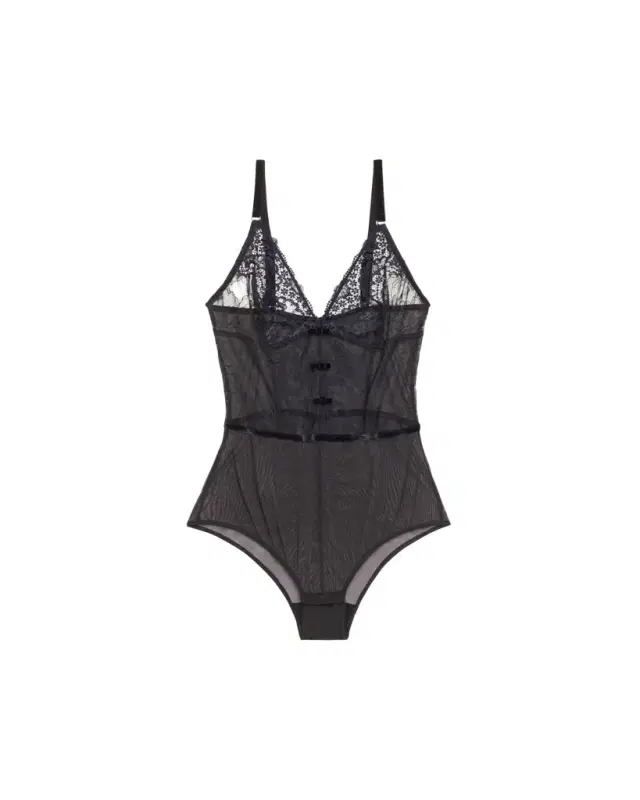 Simone Pérèle Scenario Embroidered Lace & Tulle Bodysuit