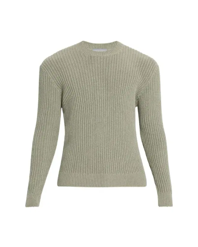 Men's Wide Rib Cotton Crewneck Sweater
