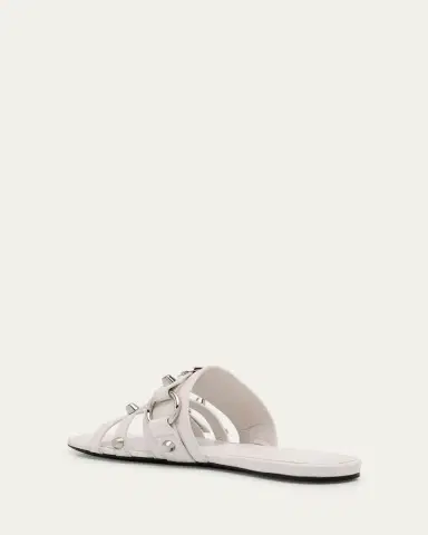 Balenciaga City Leather Triple-Band Slide Sandals | Thumbnail 6