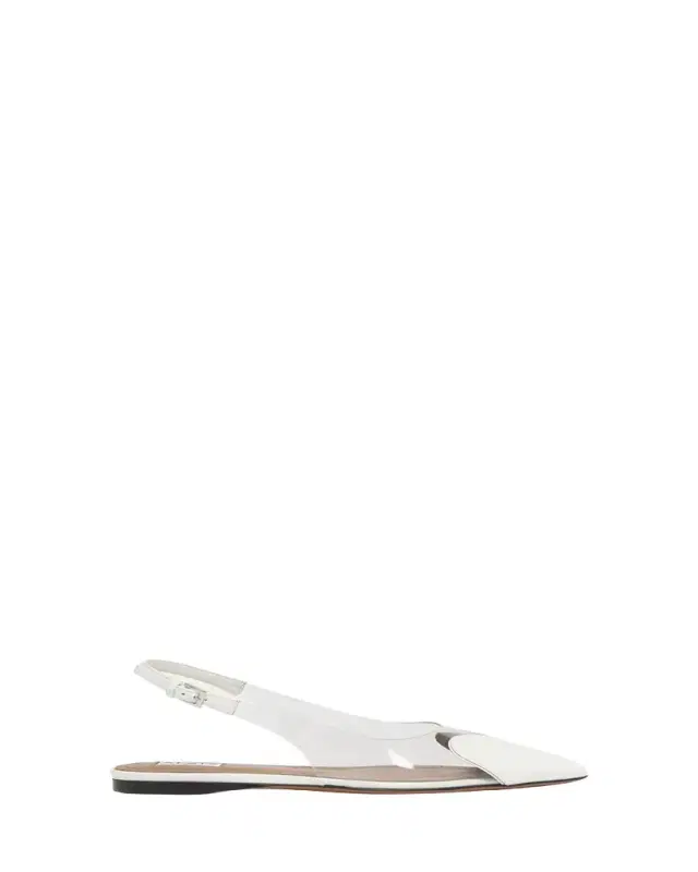 ALAIA Coeur Heart Clear Slingback Ballerina Flats