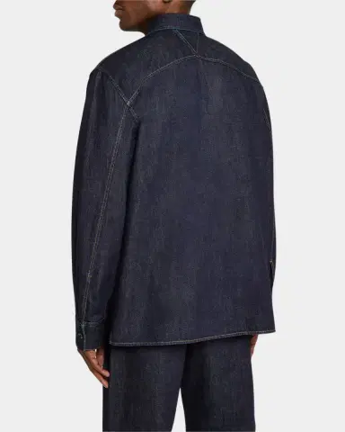 Bottega Veneta Men's Soft Denim Button-Down Shirt | Thumbnail 2 Bottega Veneta Men's Soft Denim Button-Down Shirt | Thumbnail 2