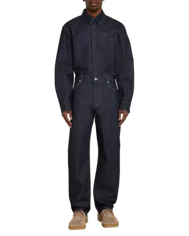 Bottega Veneta Men's Soft Denim Button-Down Shirt | Thumbnail 1 Bottega Veneta Men's Soft Denim Button-Down Shirt | Thumbnail 1