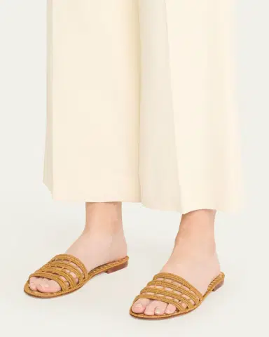 Carrie Forbes Alana Raffia Flat Slide Sandals | Thumbnail 2