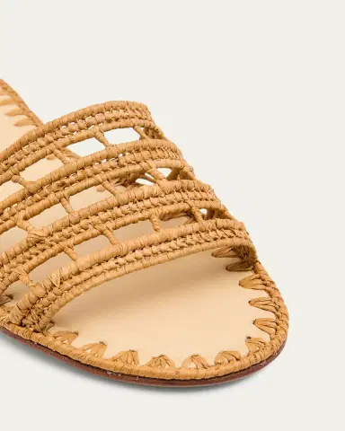 Carrie Forbes Alana Raffia Flat Slide Sandals | Thumbnail 5