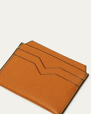 Valextra Men's V-Slot Leather Card Case | Thumbnail 2