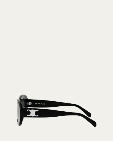 Celine Triomphe Acetate Round Sunglasses | Thumbnail 3 Celine Triomphe Acetate Round Sunglasses | Thumbnail 3