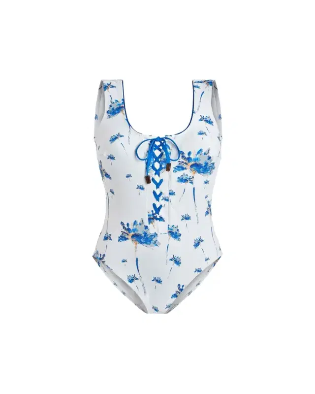 Vilebrequin Herbier Shiny Jersey One-Piece Swimsuit