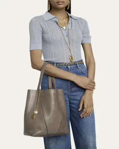 Chloé Spin Medium Tote Bag in Leather | Thumbnail 2 Chloé Spin Medium Tote Bag in Leather | Thumbnail 2
