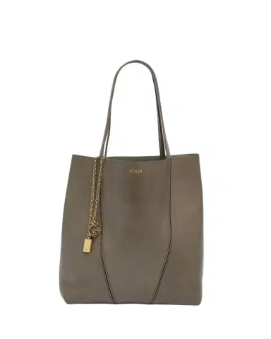 Chloé Spin Medium Tote Bag in Leather | Thumbnail 1 Chloé Spin Medium Tote Bag in Leather | Thumbnail 1
