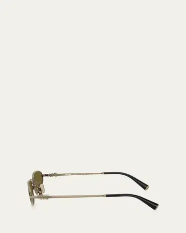 Miu Miu Logo Metal Oval Sunglasses | Thumbnail 3