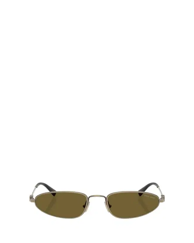 Miu Miu Logo Metal Oval Sunglasses