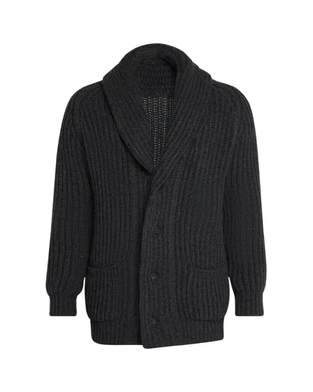 Men's Rib-Knit Cashmere Cardigan