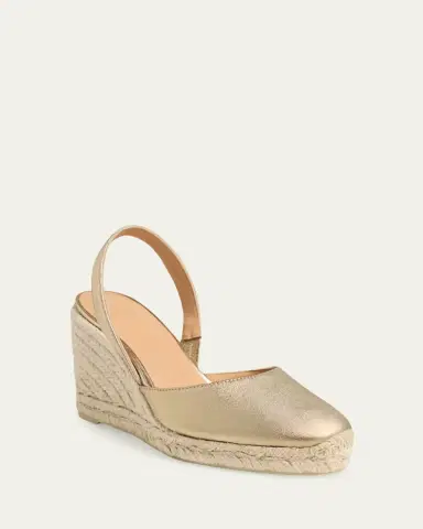 Castañer Carissa Metallic Leather Wedge Espadrilles | Thumbnail 7 Castañer Carissa Metallic Leather Wedge Espadrilles | Thumbnail 7