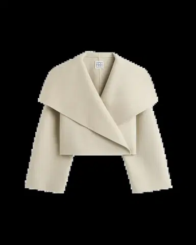 Toteme Cropped Signature Double Wool Jacket | Thumbnail 2
