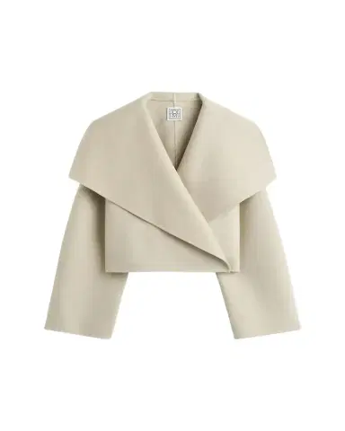 Toteme Cropped Signature Double Wool Jacket | Thumbnail 1