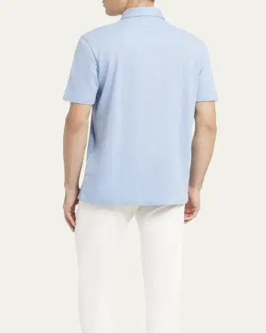 Brioni Men's Jersey Pique Polo Shirt | Thumbnail 7