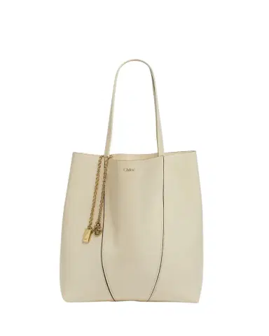 Chloé Spin Medium Tote Bag in Leather | Thumbnail 1 Chloé Spin Medium Tote Bag in Leather | Thumbnail 1