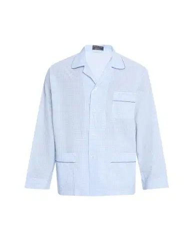 Bergdorf Goodman Men's Cali Cotton Gingham Long Pajama Set | Thumbnail 1 Bergdorf Goodman Men's Cali Cotton Gingham Long Pajama Set | Thumbnail 1