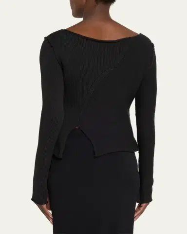 Aisling Camps Eddy V-Neck Exposed Seam Sweater | Thumbnail 3 Aisling Camps Eddy V-Neck Exposed Seam Sweater | Thumbnail 3